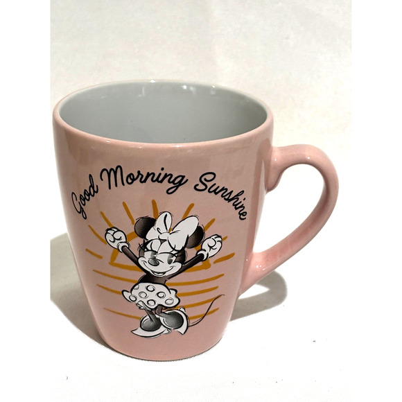 Disney Other - Disney Minnie Mouse ''Good Morning Sunshine'' 12oz Coffee Tea Mug Cup Pink glam